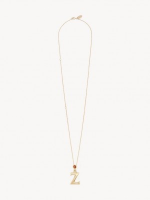 Chloe Alphabet With Pendant Ketten Gold | CHE-SR14330