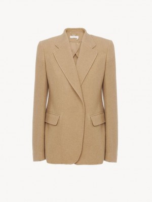 Chloe Buttonless Tailored Anzüge Braun | CHE-SR14033