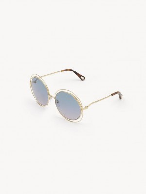 Chloe Carlina Petite Sonnenbrille Azurblau Lila | CHE-SR14539