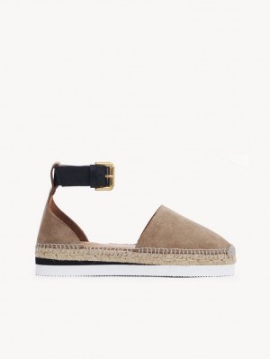 Chloe Glyn Espadrilles Sandalen Khaki | CHE-SR14803