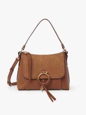 Chloe Joan Small Schultertaschen Braun | CHE-SR14680