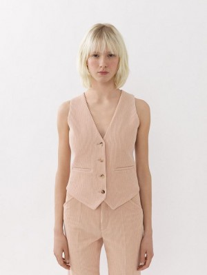 Chloe Klassische Vest Anzüge Rosa | CHE-SR14066