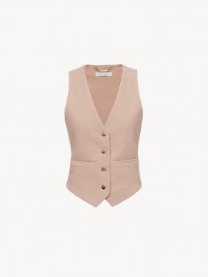 Chloe Klassische Vest Jacken Rosa | CHE-SR13805