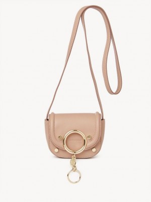 Chloe Mara Micro Schultertaschen Kaffee Rosa | CHE-SR14606