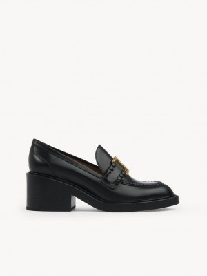 Chloe Marcie Absatz Loafer Schwarz | CHE-SR14244