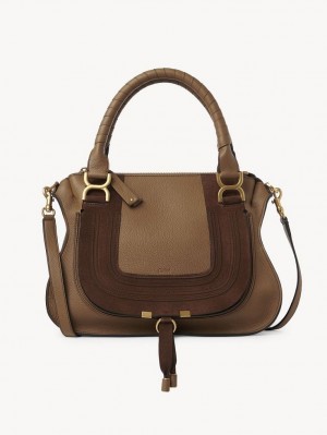 Chloe Marcie Double Carry Crossbody Taschen Beige | CHE-SR13600