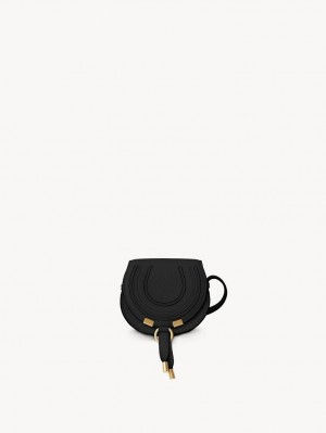 Chloe Marcie Nano Saddle Mini Taschen Schwarz | CHE-SR13694