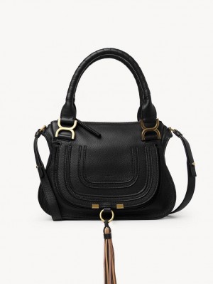 Chloe Marcie Small Double Carry Crossbody Taschen Schwarz | CHE-SR13489