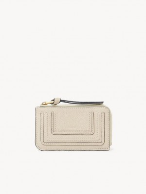 Chloe Marcie Small Münzgeldbörsen Beige | CHE-SR14318