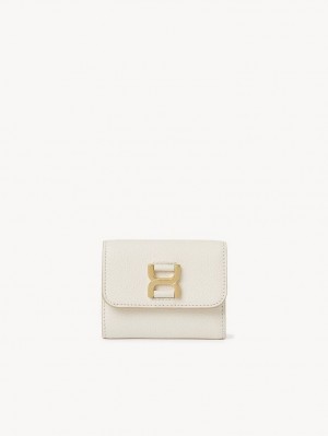 Chloe Marcie Small Tri-fold Kleine Geldbörse Weiß | CHE-SR14295