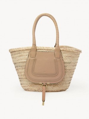 Chloe Medium Marcie Basket Tragetaschen Hellbraun | CHE-SR13292