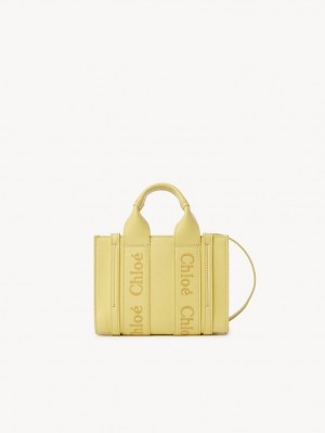 Chloe Mini Woody Crossbody Taschen Gelb | CHE-SR13520