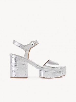 Chloe Odina High-heel Sandalen Silber | CHE-SR14165