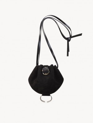 Chloe Round Pouch Mini Taschen Schwarz | CHE-SR13708