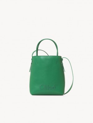 Chloe Sense Micro Schultertaschen Grün | CHE-SR13407