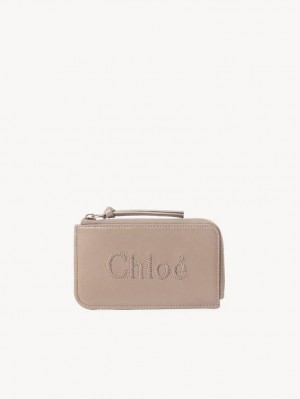 Chloe Sense Small Münzgeldbörsen Beige | CHE-SR14322