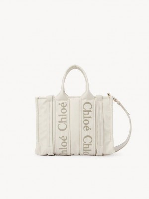 Chloe Small Woody Tragetaschen Weiß | CHE-SR13363