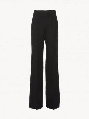 Chloe Weite-leg Hose Schwarz | CHE-SR13989