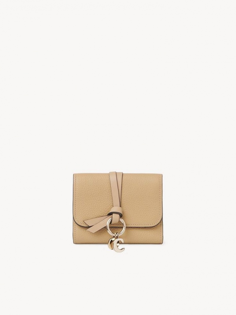 Chloe Alphabet Small Tri-fold Kleine Geldbörse Braun | CHE-SR14292