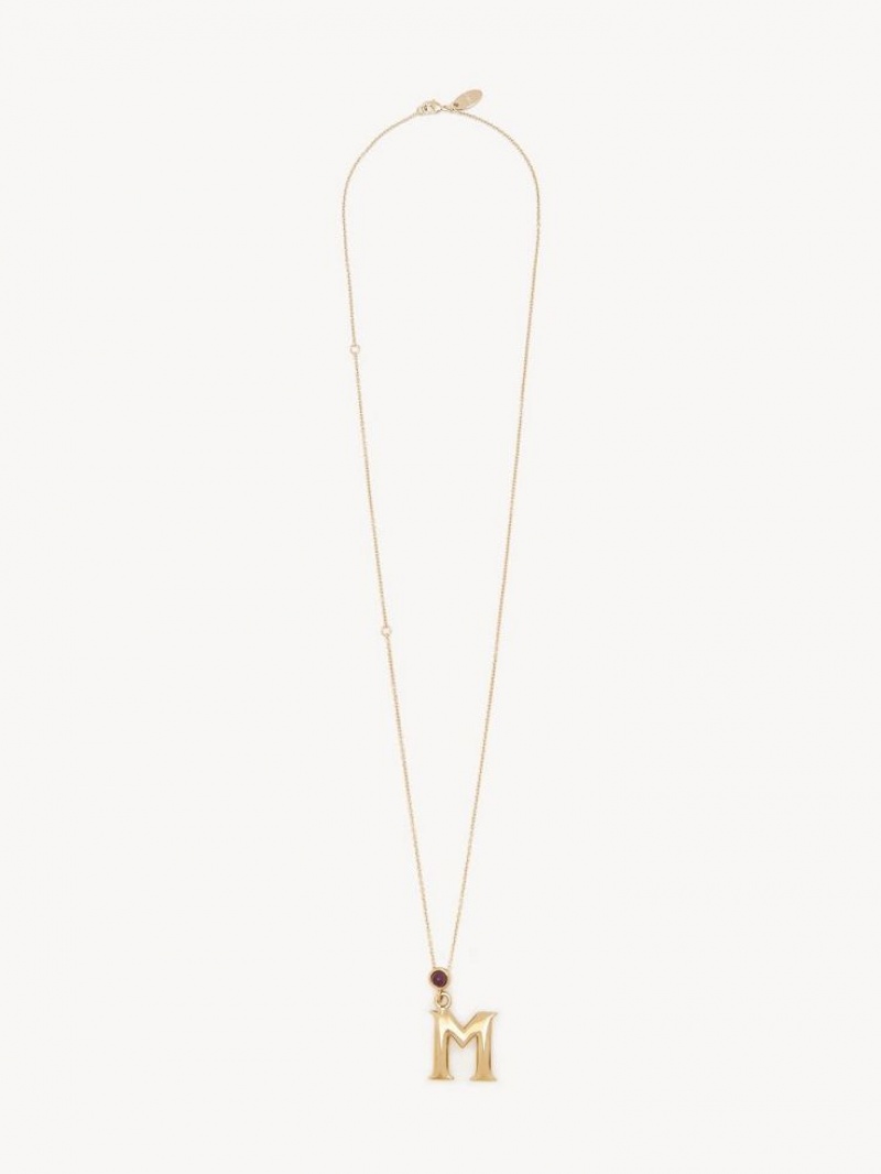 Chloe Alphabet With Pendant Ketten Gold | CHE-SR14343