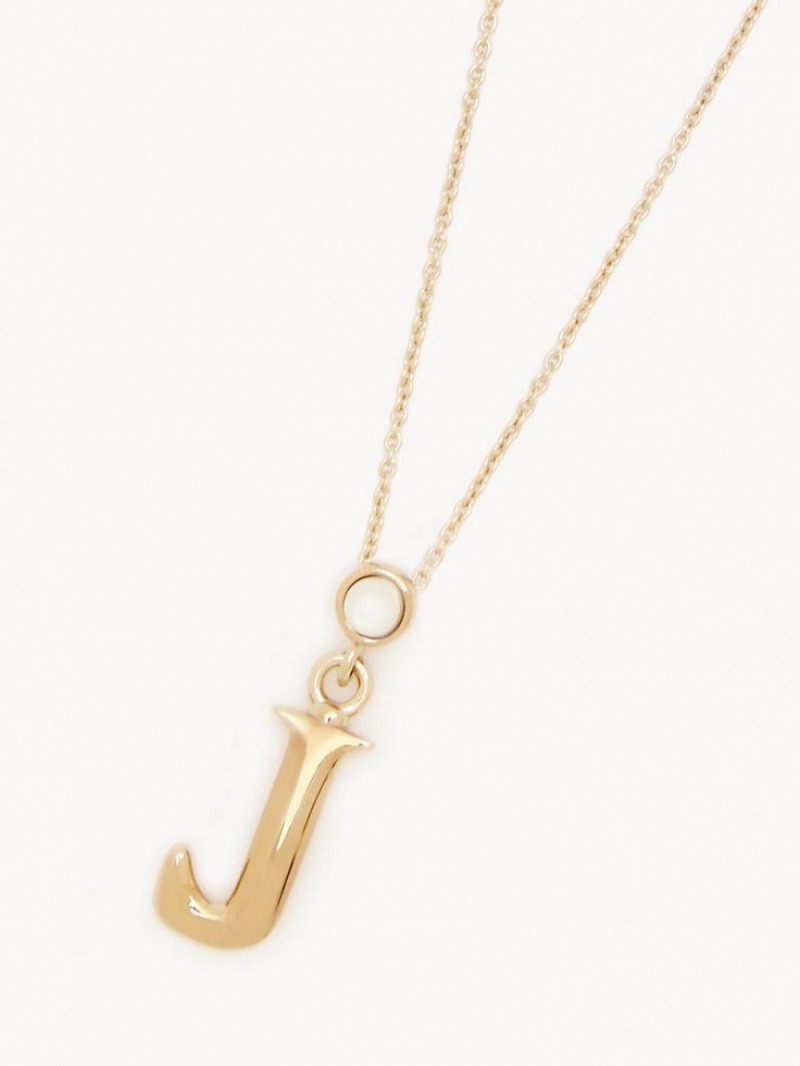 Chloe Alphabet With Pendant Ketten Gold | CHE-SR14346