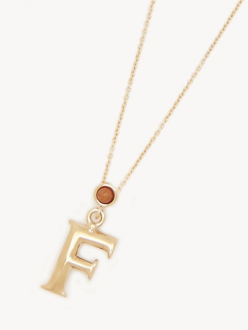 Chloe Alphabet With Pendant Ketten Gold | CHE-SR14350