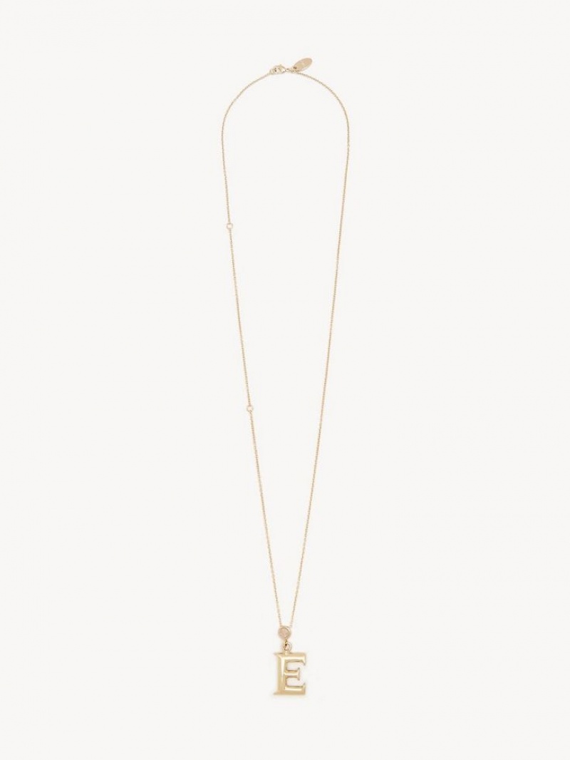 Chloe Alphabet With Pendant Ketten Gold | CHE-SR14351