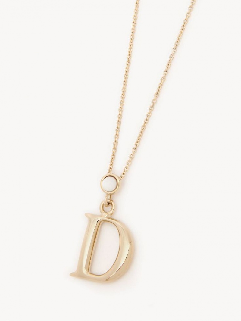 Chloe Alphabet With Pendant Ketten Gold | CHE-SR14352