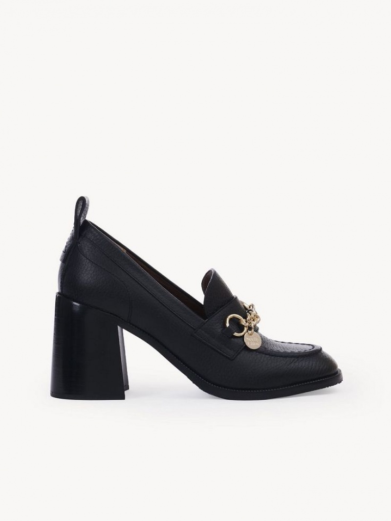 Chloe Aryel Penny Flache Schuhe Schwarz | CHE-SR14797