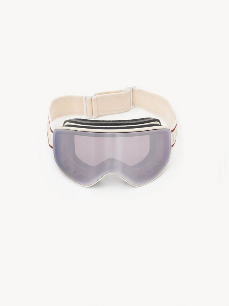 Chloe Cassidy Ski Goggle Sonnenbrille Weiß | CHE-SR14533