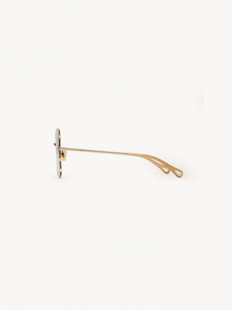 Chloe Celeste Sonnenbrille Gold Braun | CHE-SR14528