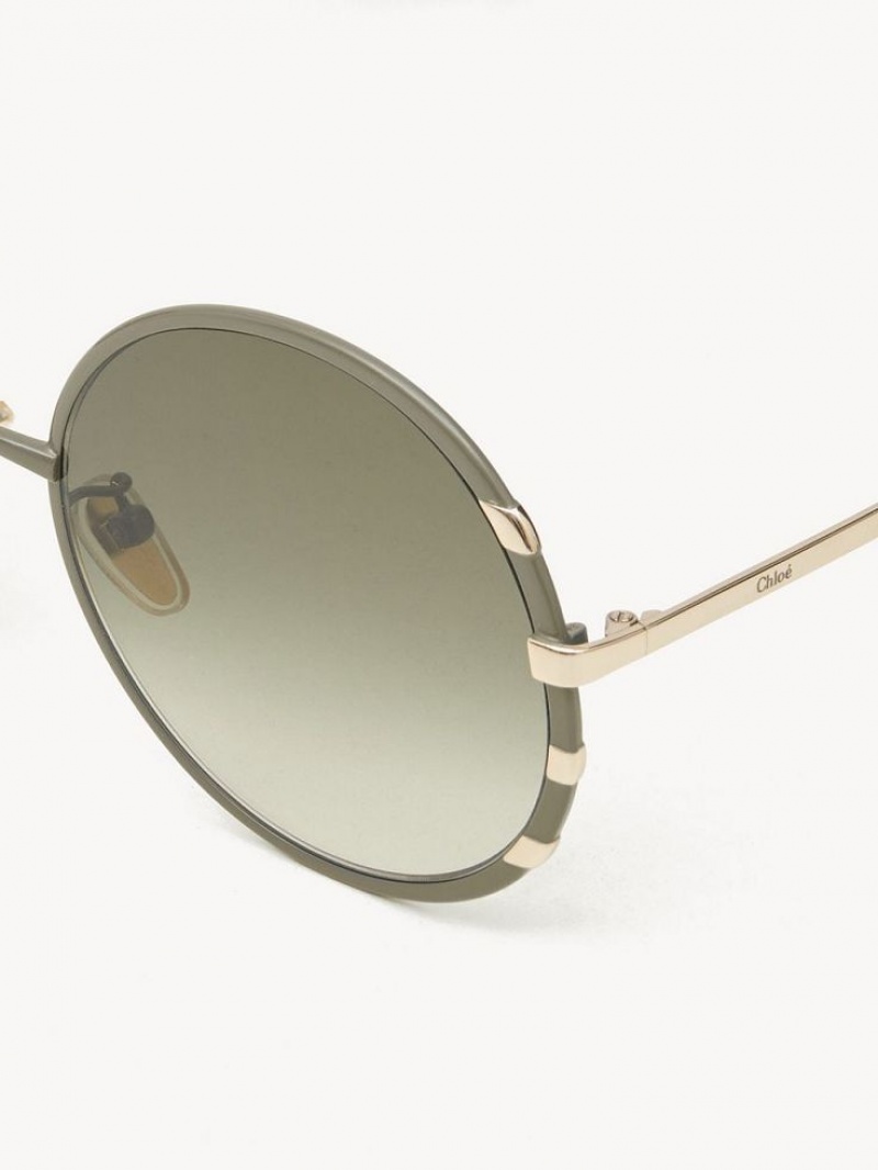 Chloe Celeste Sonnenbrille Gold Khaki | CHE-SR14530