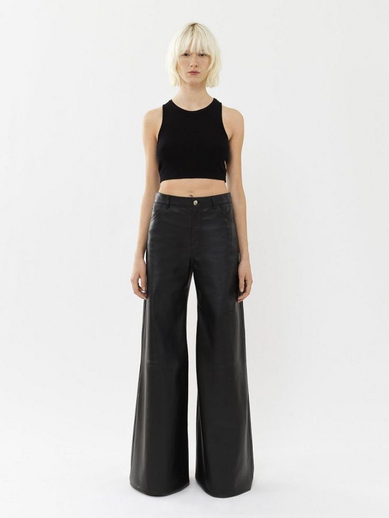 Chloe Cropped Oberteile Schwarz | CHE-SR13882