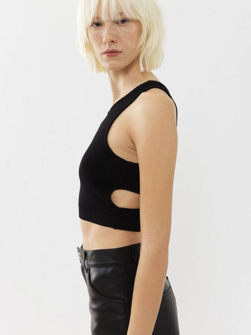 Chloe Cropped Oberteile Schwarz | CHE-SR13882