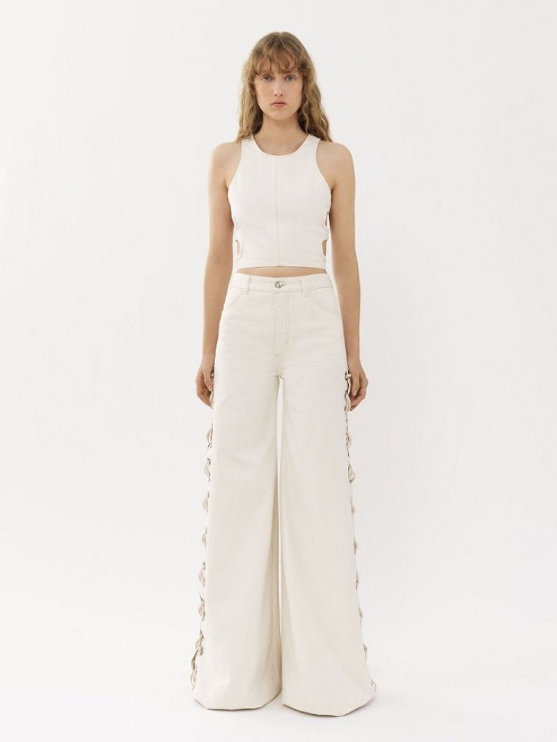 Chloe Cropped Oberteile Weiß | CHE-SR13880