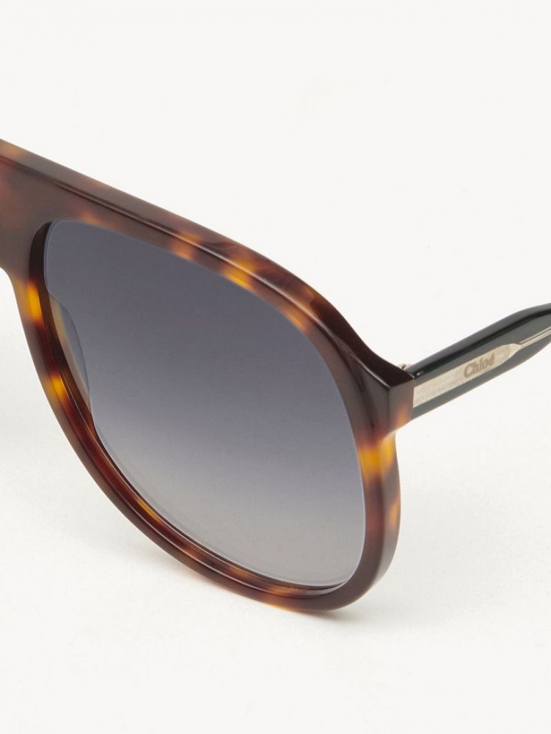 Chloe Dannie Sonnenbrille Schwarz | CHE-SR14569