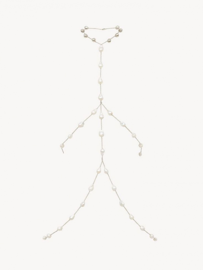 Chloe Darcey Body Chain Ketten Weiß | CHE-SR14454