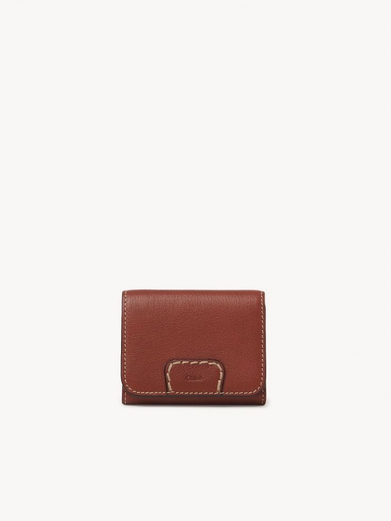 Chloe Edith Small Tri-fold Kleine Geldbörse Braun | CHE-SR14278