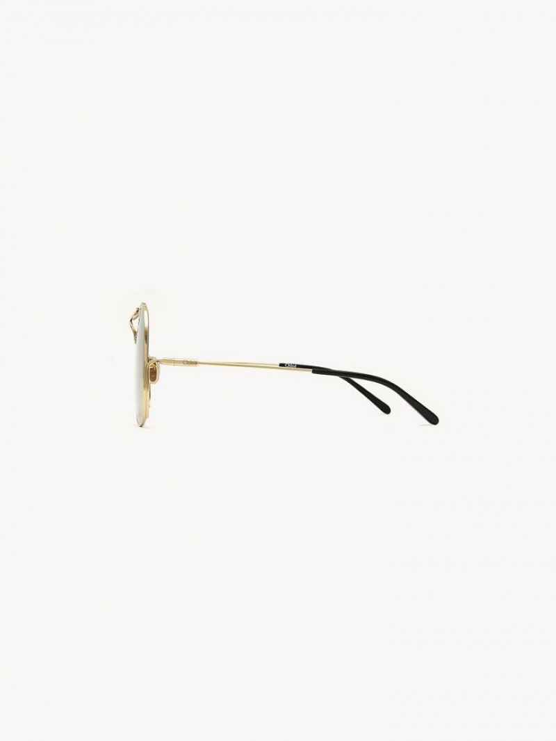 Chloe Elys Sonnenbrille Gold Grau | CHE-SR14512