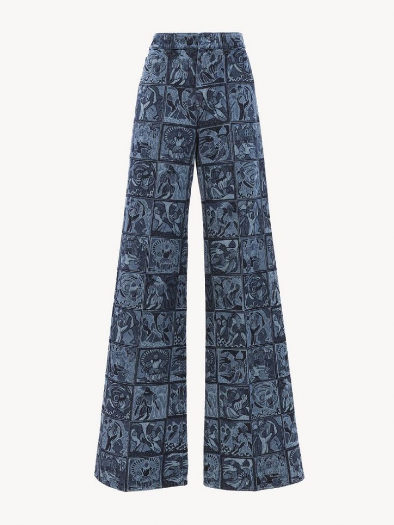 Chloe Flare Jeans Mehrfarbig Blau | CHE-SR14013