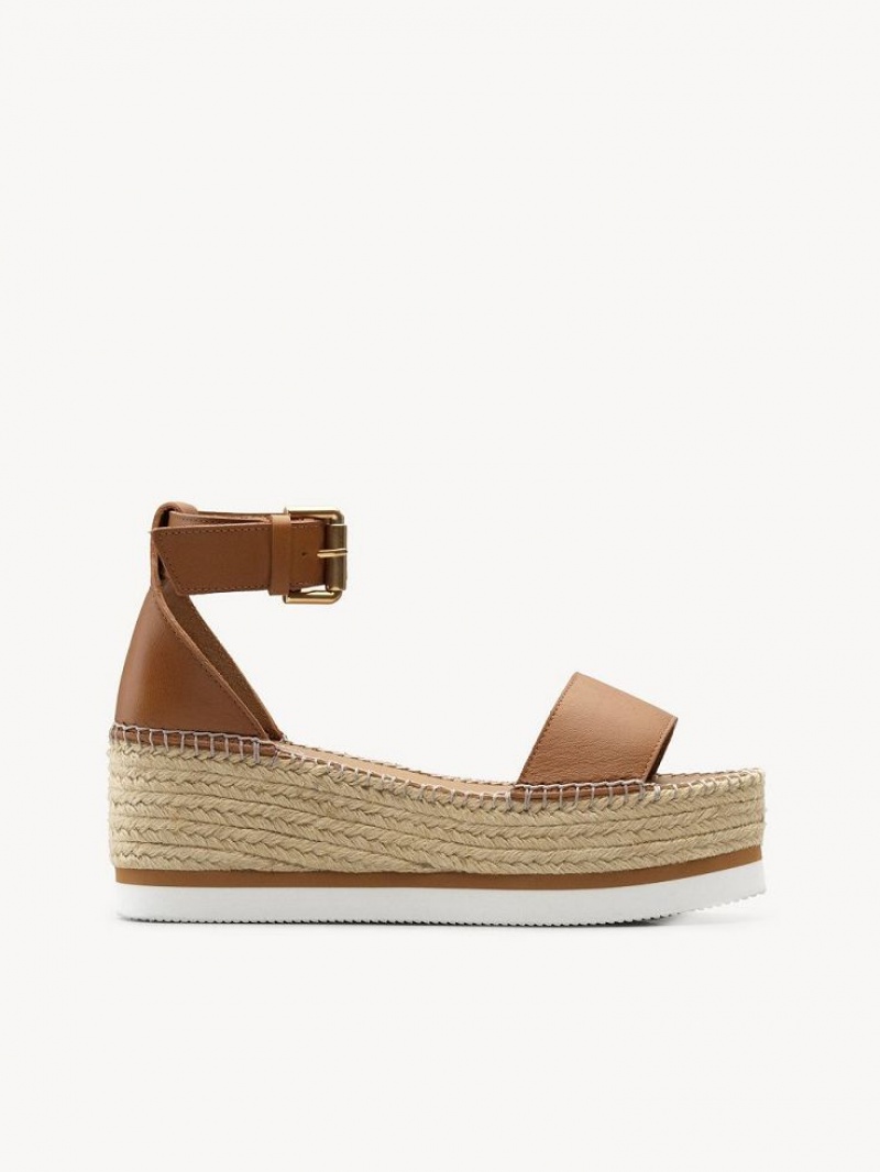 Chloe Glyn Espadrilles Sandalen Braun | CHE-SR14806