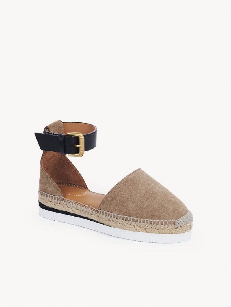 Chloe Glyn Espadrilles Sandalen Khaki | CHE-SR14803