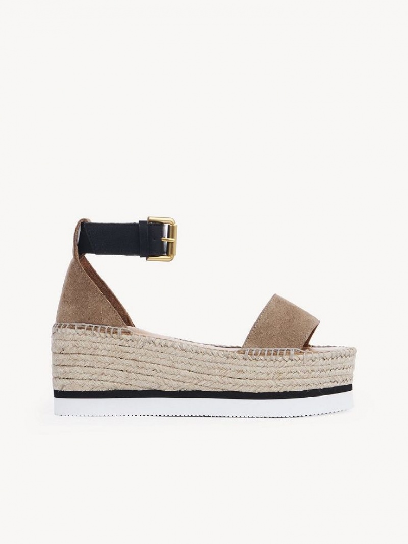 Chloe Glyn Espadrilles Sandalen Khaki | CHE-SR14814