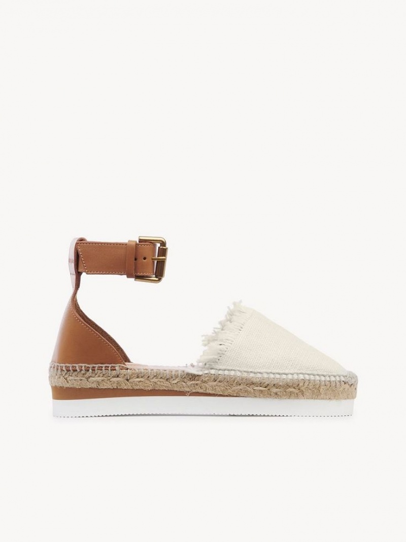 Chloe Glyn Espadrilles Sandalen Weiß | CHE-SR14820