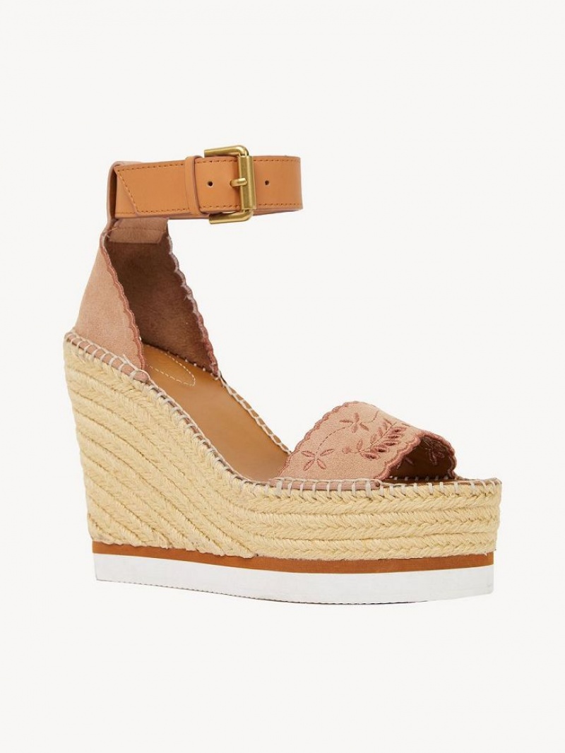 Chloe Glyn Espadrilles Wedge Hell | CHE-SR14800