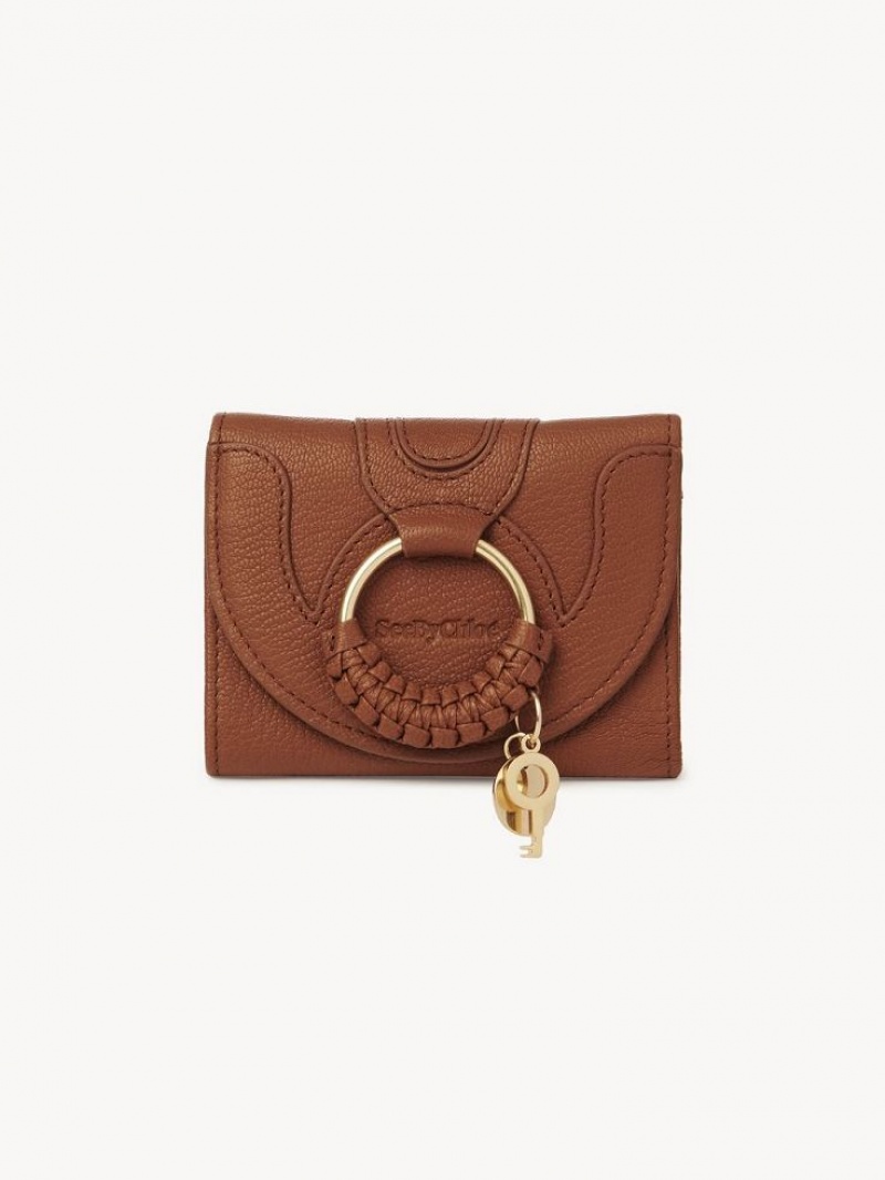 Chloe Hana Tri-fold Kleine Geldbörse Braun | CHE-SR14910