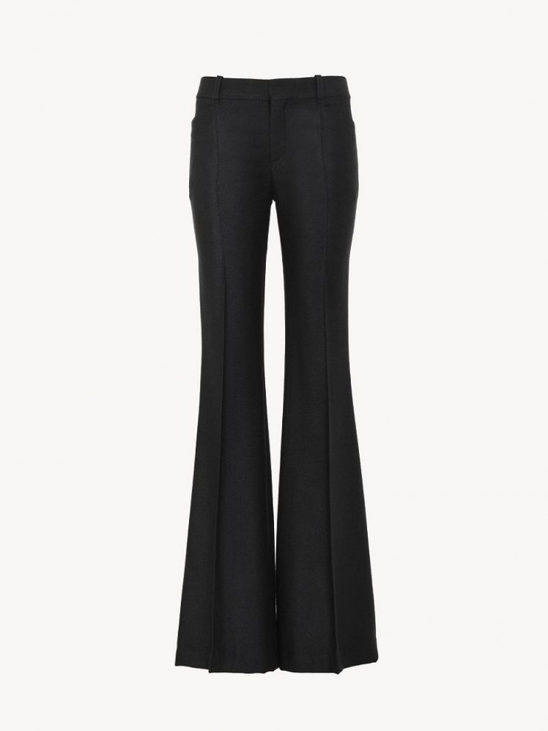 Chloe High-waisted Flare Hose Schwarz | CHE-SR14015