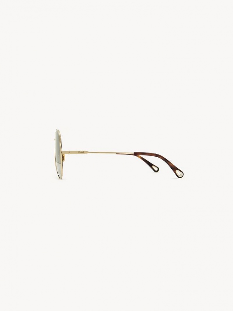 Chloe Honoré Sonnenbrille Gold Grau | CHE-SR14566