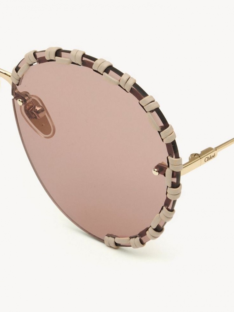 Chloe Idora Sonnenbrille Gold Beige | CHE-SR14508