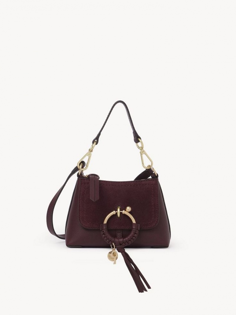 Chloe Joan Mini Schultertaschen Bordeaux | CHE-SR14634